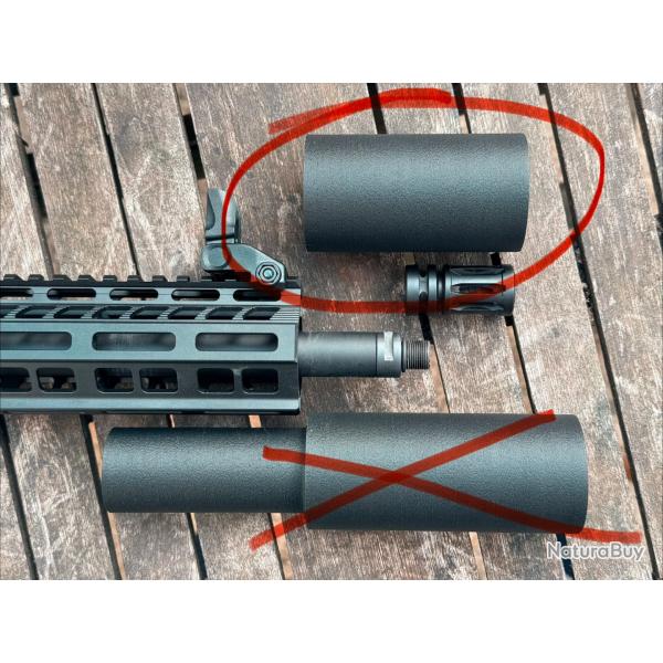 HAMMERLI TAC R1 22 Silencieux � recouvrement ��COURT�� M3D