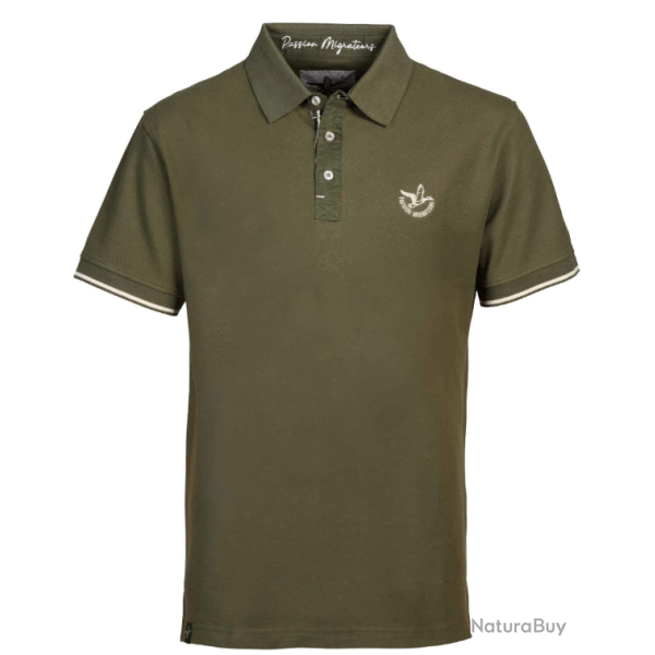 Polo duck Passion Migrateurs kaki PERCUSSION  -3XL