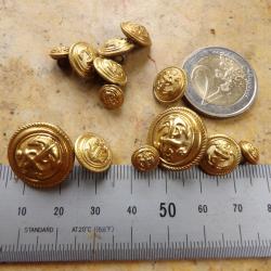 lot troupe de marine infanterie coloniale petit et tout petit boutons k&eacute;pi gilet