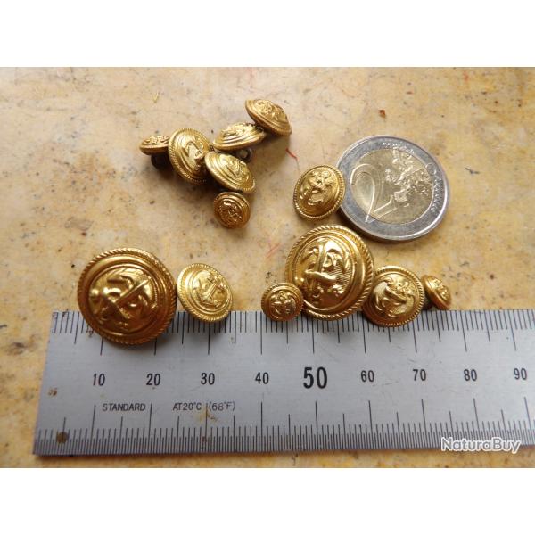 lot troupe de marine infanterie coloniale petit et tout petit boutons k�pi gilet