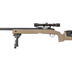 R&eacute;plique longue 6mm SA-S02 Core sniper lunette et bipied tan