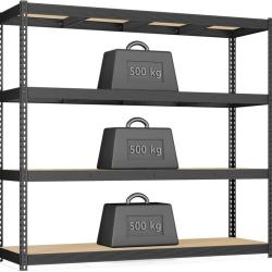 &Eacute;tag&egrave;re de rangement charge lourde 60 x 200 x 183 cm pour garage cave entrep&ocirc;t design industriel en