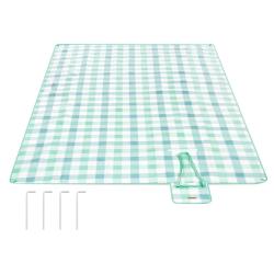 Couverture de pique-nique 4 piquets de sol grand tapis pour camping jardin plage ext&eacute;rieur hydrofug