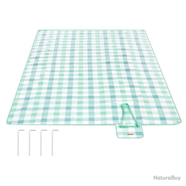 Couverture de pique-nique 4 piquets de sol grand tapis pour camping jardin plage ext�rieur hydrofug