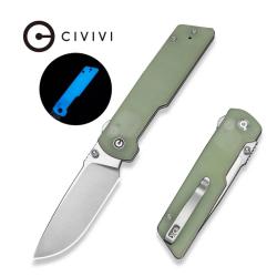Couteau Civivi Zygon Lame Acier Nitro-V Manche G10 Bleu Lumineux Top Crossbar Lock CIVC250351