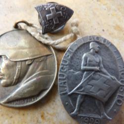 m&eacute;daille insigne Suisse 1918 1929 f&egrave;te nationale don