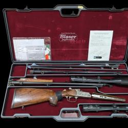 Magnifique coffret Kipplauf Blaser K77 Luxe 3 canons 2 lunettes