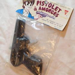 jouet Pistolet revolver t&ocirc;le emballage comme &agrave; l'origine - WORLD JAPAN ann&eacute;es 50/60 B