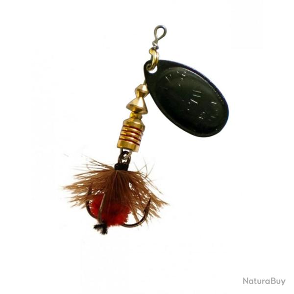 CUILLERE MEPPS AGLIA MOUCHE ROUGE NOIR 1