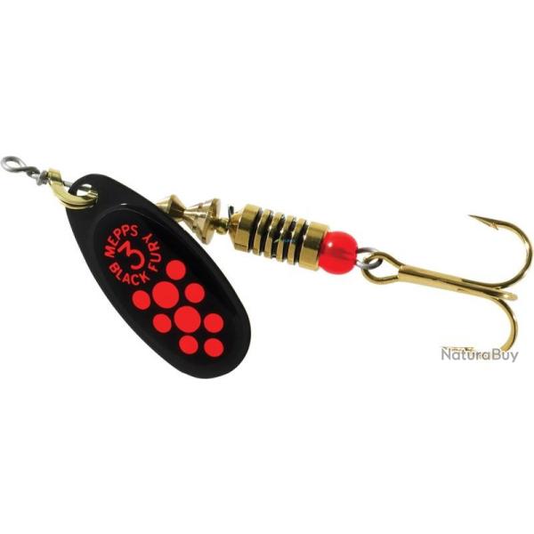 CUILLERE MEPPS BLACK FURY ORANGE OR / PTS JAUNES 2