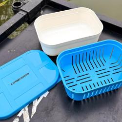 BAIT TUB 600ML CLOSED LID + DRAIN