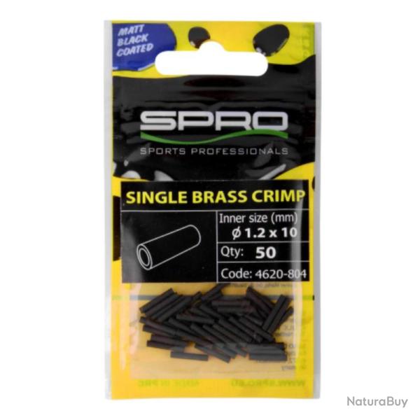SLEEVE SPRO MATTE BLACK SINGLE BRASS CRIMP 0,60MM