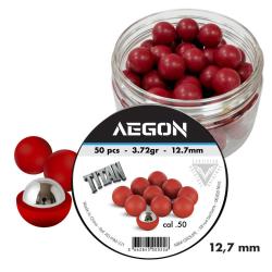 Billes TITAN ABS avec Coeur Acier 3.72 g - Cal 50 12.7mm - Pot 50 - AEGON
