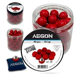 Billes TITAN ABS avec Coeur Acier 10 g - Cal 68 - Pot 40 - AEGON