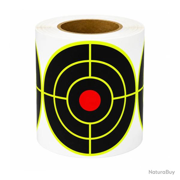 250 Cibles Rondes R�actives 76 mm Papier Anti-D�chirure