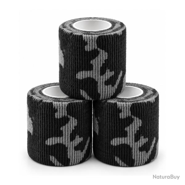 Lot de 3 Rubans Adh�sif Camouflage Urbain Auto-Agrippant 5 cm x 4,5 m
