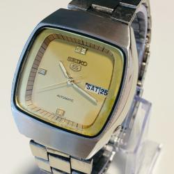 Montre Vintage Seiko 5 Automatique Cadran Dor&eacute; - Calibre 6309 - tr&egrave;s bon &eacute;tat
