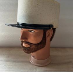 Chapeau Haut de Forme Gendarme Fran&ccedil;ais K&eacute;pi Cylindrique Taille 58 Vintage