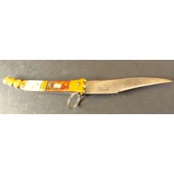 COUTEAU NAVAJA  ANCIENNE BELLES MATIERES XIX &egrave;me SIECLE BEAUVOIR THIERS AVEC ETUI OFFERT
