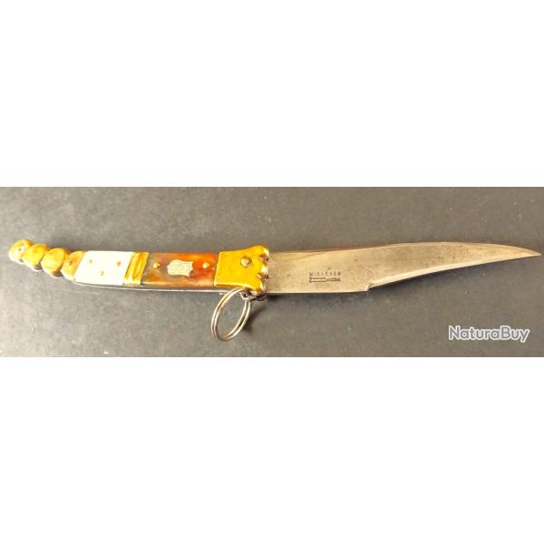 COUTEAU NAVAJA  ANCIENNE BELLES MATIERES XIX �me SIECLE BEAUVOIR THIERS AVEC ETUI OFFERT