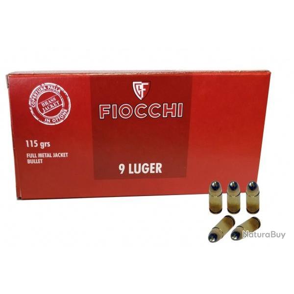 Cartouche Fiocchi calibre 9x19 115grs