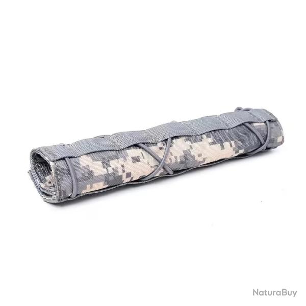 Housse de Silencieux Camouflage ACU � Cordon 22 cm
