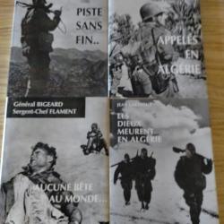 Lot 4 livres Guerre d'Alg&eacute;rie - G&eacute;n&eacute;ral Bigeard / Marc Flament - Tr&eacute;sor du Patrimoine