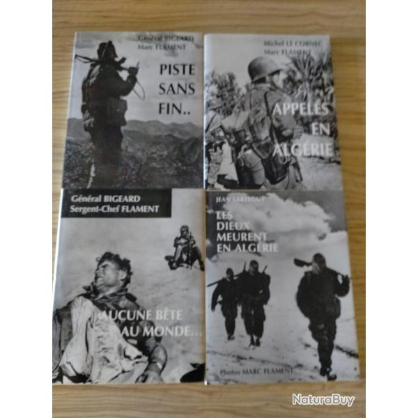 Lot 4 livres Guerre d'Alg�rie - G�n�ral Bigeard / Marc Flament - Tr�sor du Patrimoine