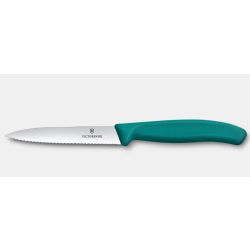 Victorinox Swiss Classic 6.7734.C1 - Couteau d'office dent&eacute; vert 10 cm