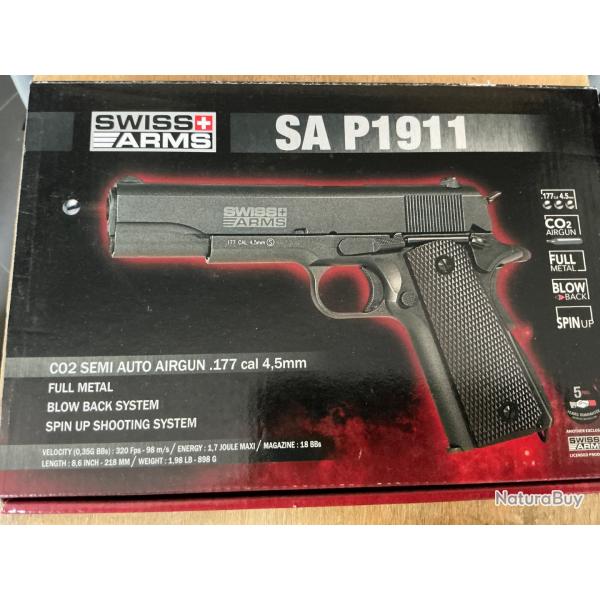 SAP1911  4,5mm co2 culasse mobile