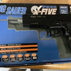 P226 X FIVE CO2 billes acier full m&eacute;tal culasse mobile