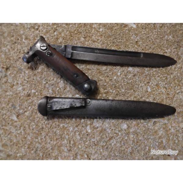 Ba�onnette lame pliable Carcano mod�le rare