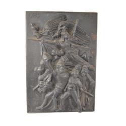 Plaque d&eacute;corative en fonte, Le D&eacute;part des volontaires de 1792 / La Marseillaise par Fran&ccedil;ois Rude