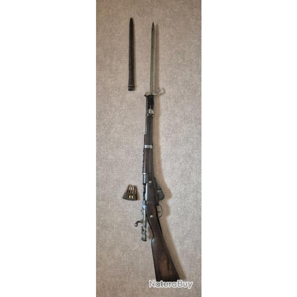 Mousqueton Berthier Mle 1916 (M16) Continsouza - Mononum�ro - Avec ba�onnette M1892 & sangle