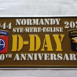 Plaque  souvenir  80&deg; anniversaire du d&eacute;barquement  (  A2 )