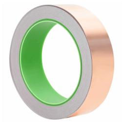 Ruban cuivre 30 mm x 20 m adh&eacute;sif double face r&eacute;sistant intemp&eacute;ries