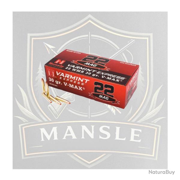 BOITE DE 50 CARTOUCHES HORNADY 22 WMR 30 GR V-MAX