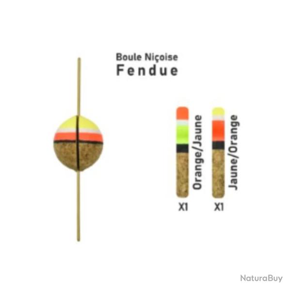 STREAMLINE FLOTTEUR TRUITE - BOULE NICOISE FENDUE - 1X JAUNE 2G