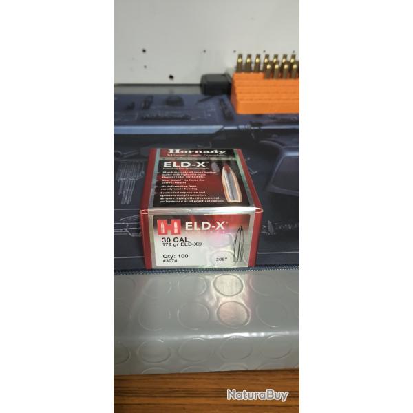Hornady ELD-X cal 30 178 grs (x100)