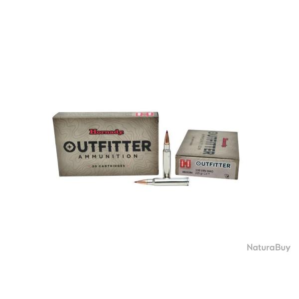 Munitions HORNADY calibre 338 Win Mag CX 225gr - 14.5g x20
