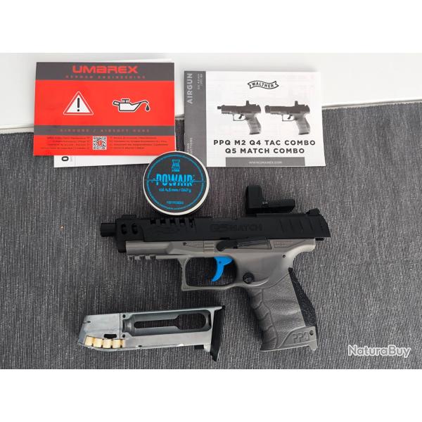 Walther Q5 match combo ETAT neuf. avec plombs et sparclettes