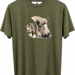 Tee-shirt Bartavel Sanglier Kaki Taille S