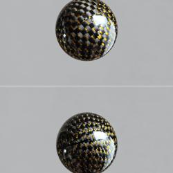 Boule carbone fil or