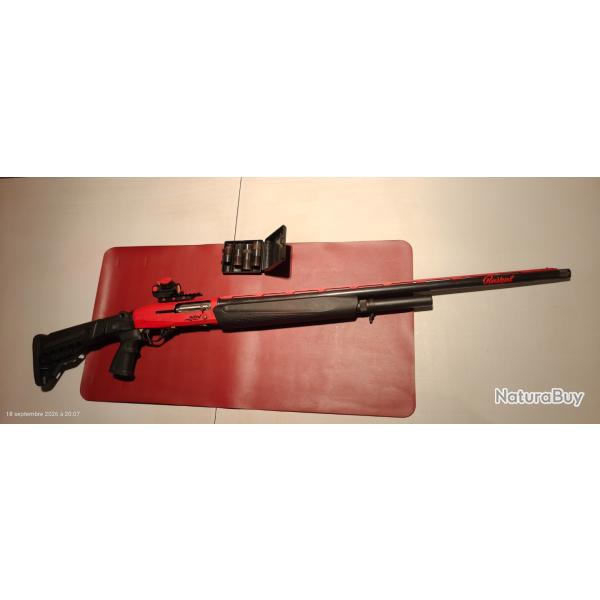 Baikal MP-155 12/89 automatique - Custom Rouge & Noir + Bushnell Trophy TRS-25