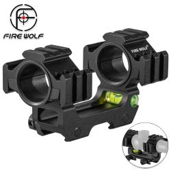 Support Lunette 25,4/30mm Picatinny 20mm Monobloc Niveau &agrave; Bulle 3 Rails Aluminium Tir Chasse Airsof