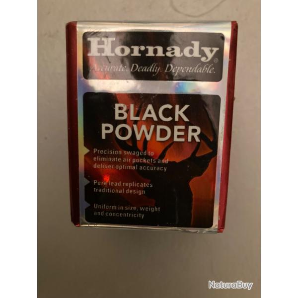 Boite neuve 100 balles Hornady 375 pour revolver poudre noire colt ou remington