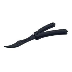 Couteau Papillon d'Entra&icirc;nement Airsoft (DragonPro) Noir