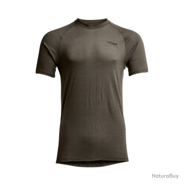 T-shirt technique � manches courtes Sitka Core Merino 120 SS Crew Pyrite XL