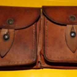 CARTOUCHIERE DE MAS 36 ETUI EN CUIR DE L'ARMEE FRANCAISE PERIODE GUERRE INDOCHINE ET ALGERIE , MODEL
