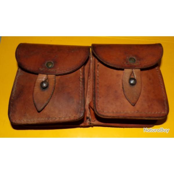CARTOUCHIERE DE MAS 36 ETUI EN CUIR DE L'ARMEE FRANCAISE PERIODE GUERRE INDOCHINE ET ALGERIE , MODEL